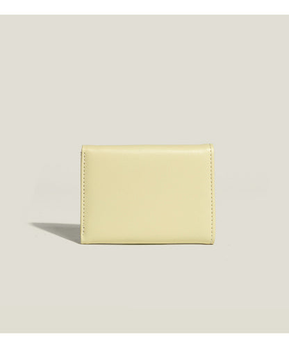 Blue Compact Women's Bow-Accent Wallet - Fresh Minimalist PU Leather Foldable Card Holder with Multiple Slots - Image 4