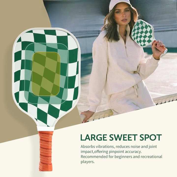 Set 4 White And Green T700 Carbon Fiber Pickleball Paddle Set - 2 Paddles, 4 Balls, and Portable Carry Bag for Adults and Students - Image 4