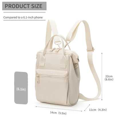 Pink Mini Waterproof Oxford Backpack - Lightweight 263g Travel Crossbody Bag with Adjustable Straps - Image 7