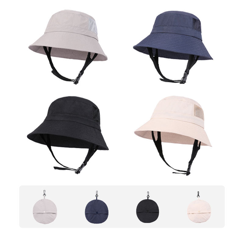 Light Grey UV50+ Sun Protection Bucket Hat - Waterproof, Quick-Dry, Foldable Outdoor Fishing Hat for Men and Women - Image 2