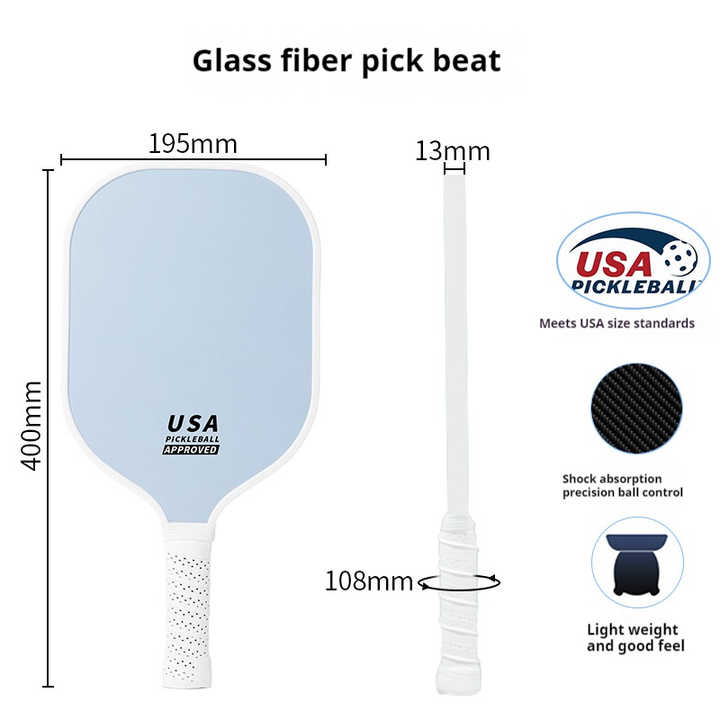 Orange Fiberglass Pickleball Paddle Set - 2 Minimalist Paddles, 4 Balls, and Carry Bag for Outdoor Play - Image 4