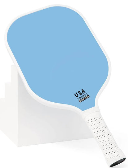 Blue Fiberglass Pickleball Paddle Set - 2 Minimalist Paddles, 4 Balls, and Carry Bag for Outdoor Play - Image 5