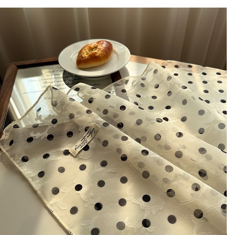 Style 12 Black Versatile Patterned Square Scarf | 65x65cm Lightweight Polyester Neckerchief Headband | Vintage Polka Dot & Floral - Image 3