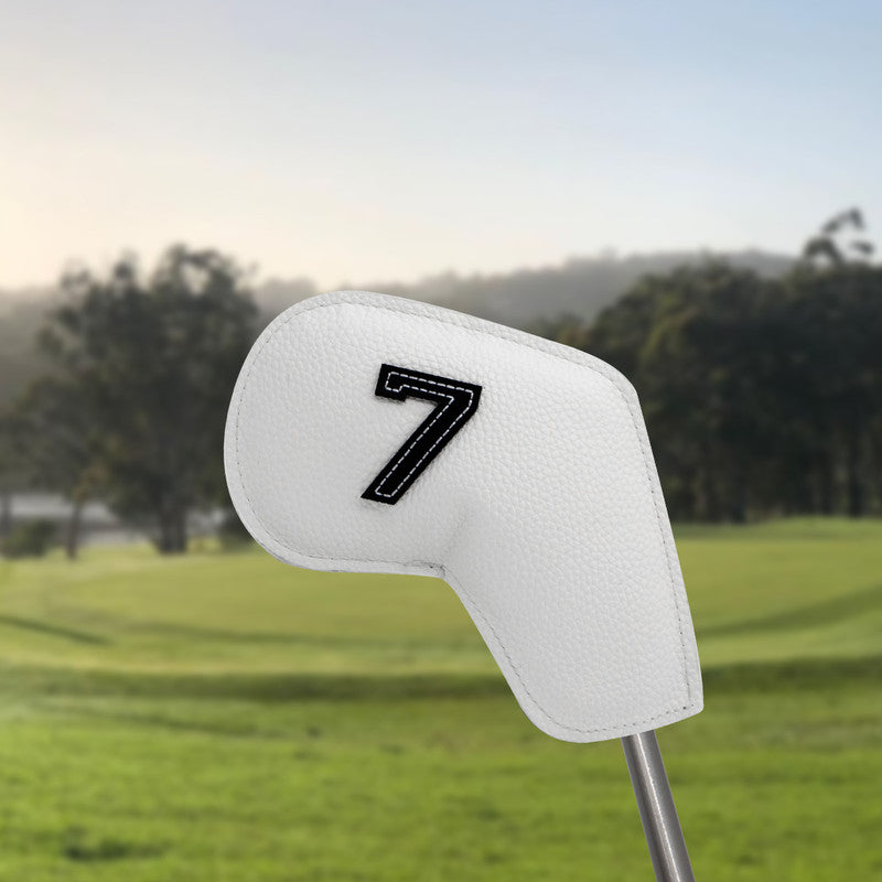 Colorful Golf Iron Head Covers Set of 10 - Waterproof PU Leather Club Protectors with Embroidered Numbers (3-9, P, A, S) - Image 4