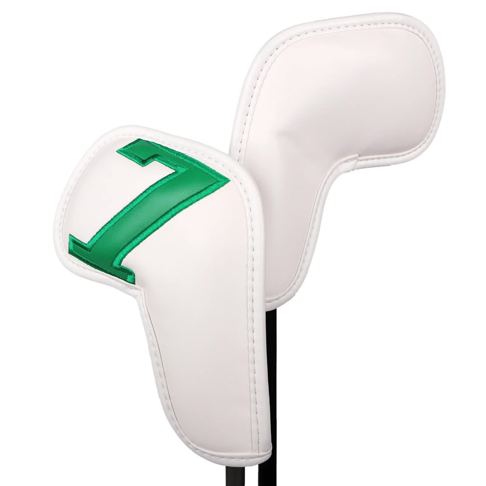 Colorful Words On Black Background PU Leather Golf Iron Headcovers Set (10pcs) - Numbered Protective Club Covers (4-9, P, A, S, L) Universal Fit - Image 6
