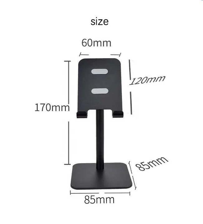Red Adjustable Aluminum Alloy Phone and Tablet Stand - Telescopic Desktop Holder for Live Streaming and Hands-Free Use - Image 4