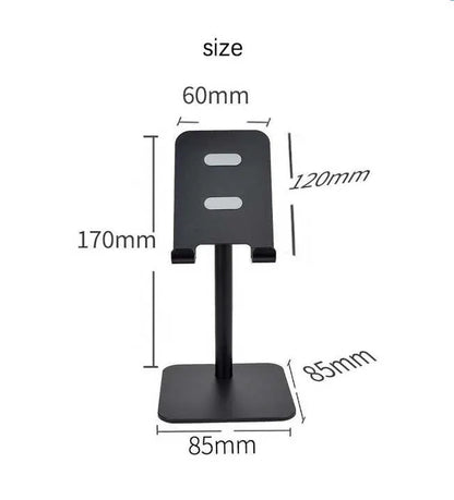 Gold Adjustable Aluminum Alloy Phone and Tablet Stand - Telescopic Desktop Holder for Live Streaming and Hands-Free Use - Image 4