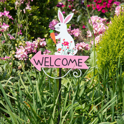 Green Frog Pattern Charming Metal Garden Stakes | Welcome Yard & Lawn Decor - Image 3