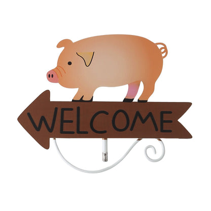 Grey Goat Pattern Charming Metal Garden Stakes | Welcome Yard & Lawn Decor - Image 5