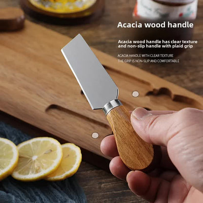 Brown And Silver Premium Acacia Wood Cheese Board Set | Charcuterie Platter with 3 Stainless Steel Knives - Image 7
