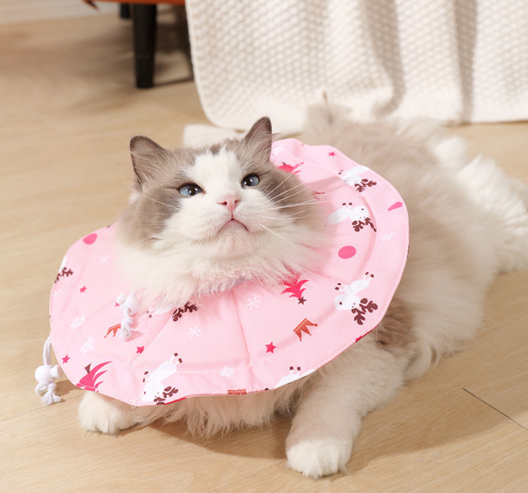 2 Pcs Size L Pink Comfortable Pet Recovery Collar | Waterproof Anti-Lick Collar for Cats & Dogs - Image 4