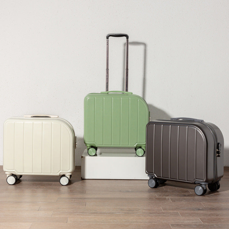 Light Blue Compact 18-Inch Carry-On Suitcase | Lightweight ABS Hardside Spinner Luggage - Image 2