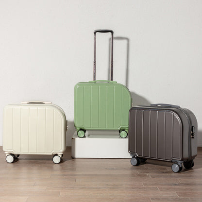 Dark Green Compact 18-Inch Carry-On Suitcase | Lightweight ABS Hardside Spinner Luggage - Image 2