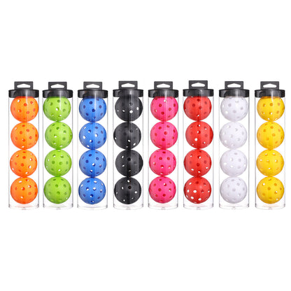 2 Tubes Black Outdoor Pickleball Balls 4-Pack - Durable 40-Hole Design with Carry Tube(8 balls in total) - Image 2