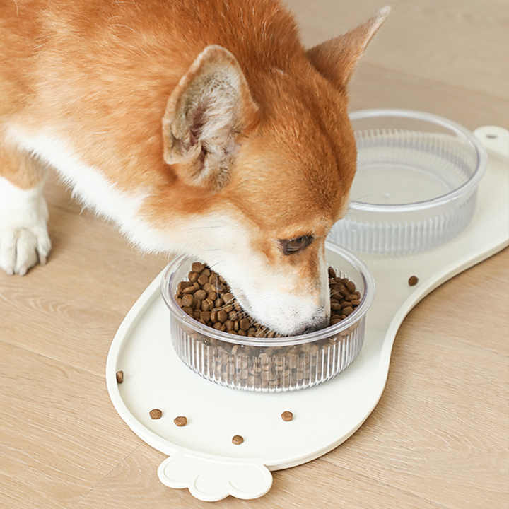 White Non-Slip Pet Feeding Mat - Waterproof Dog & Cat Food Bowl Placemat with Raised Edges - Image 4