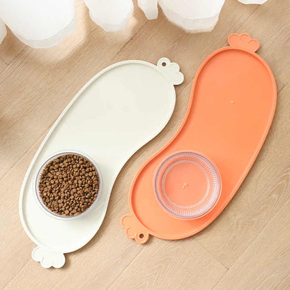 Green Non-Slip Pet Feeding Mat - Waterproof Dog & Cat Food Bowl Placemat with Raised Edges - Image 2