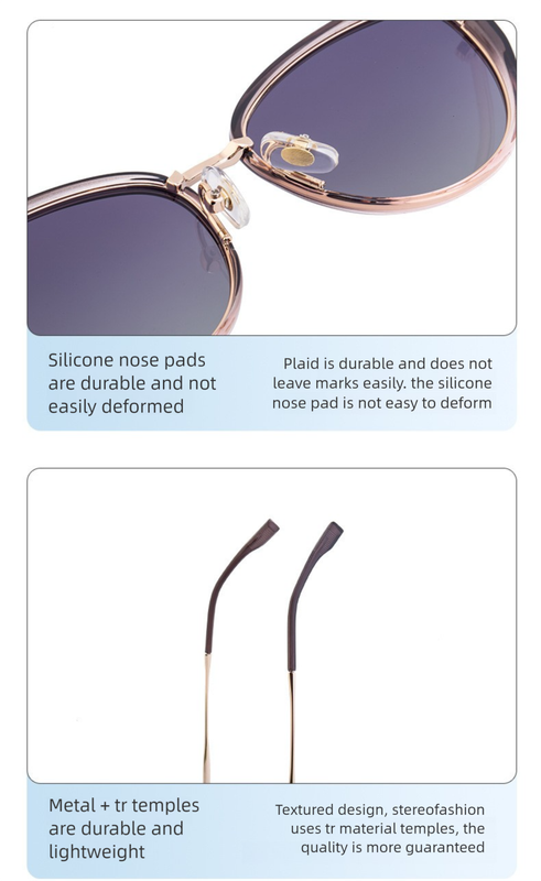 Black Frame Chic Cat Eye Polarized Sunglasses for Women - Lightweight UV Protection Fashion Eyewear - Image 8