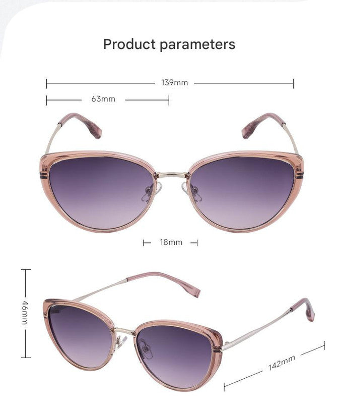 Pink Frame Chic Cat Eye Polarized Sunglasses for Women - Lightweight UV Protection Fashion Eyewear - Image 5
