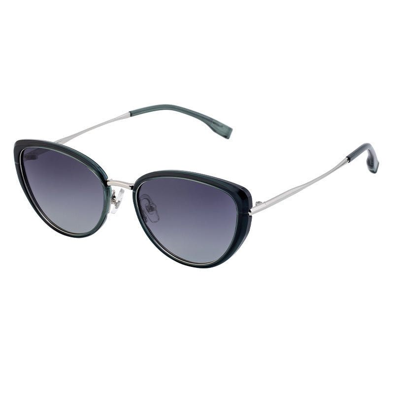 Dark Green Frame Chic Cat Eye Polarized Sunglasses for Women - Lightweight UV Protection Fashion Eyewear