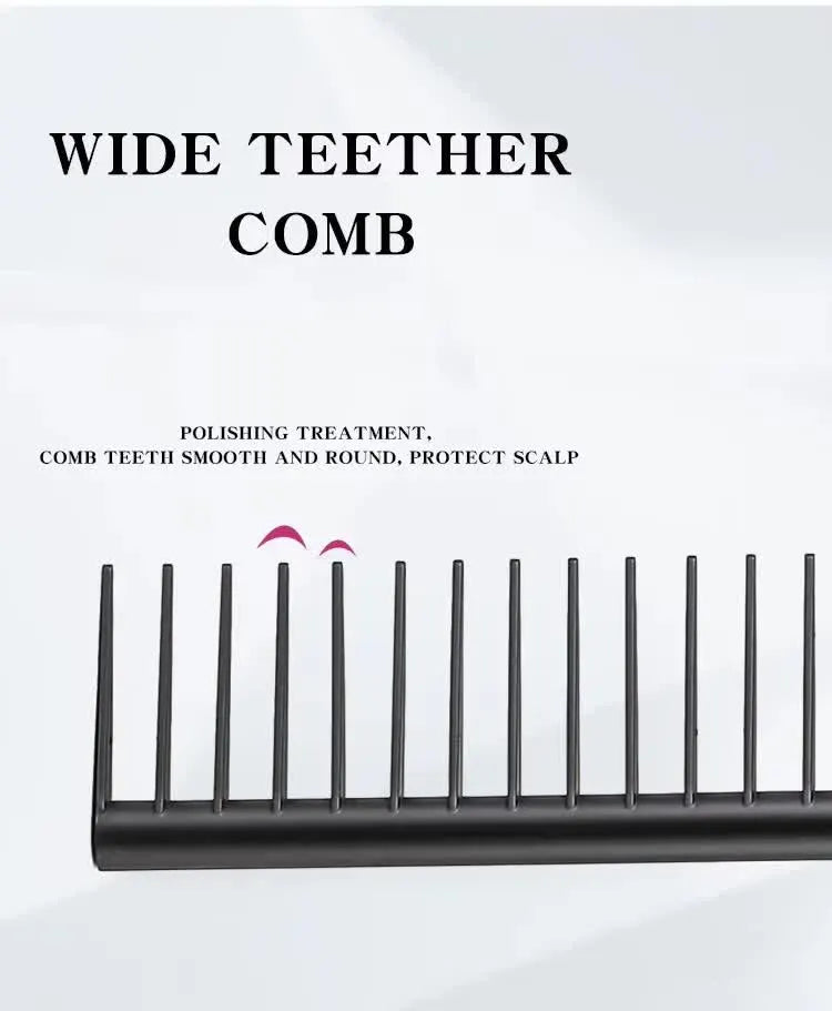 Blue Air Cushion Massage Paddle Brush & Wide Tooth Comb Set - Gentle Detangling for All Hair Types - Image 8