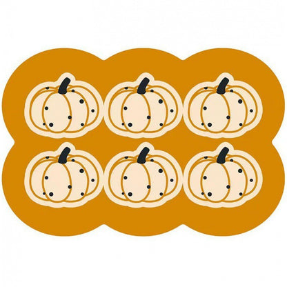Style 8 Yellow Pumpkin Pattern Absorbent Diatomaceous Earth Pet Feeding Mat - Non-Slip & Quick Dry Placemat (50x80cm)
