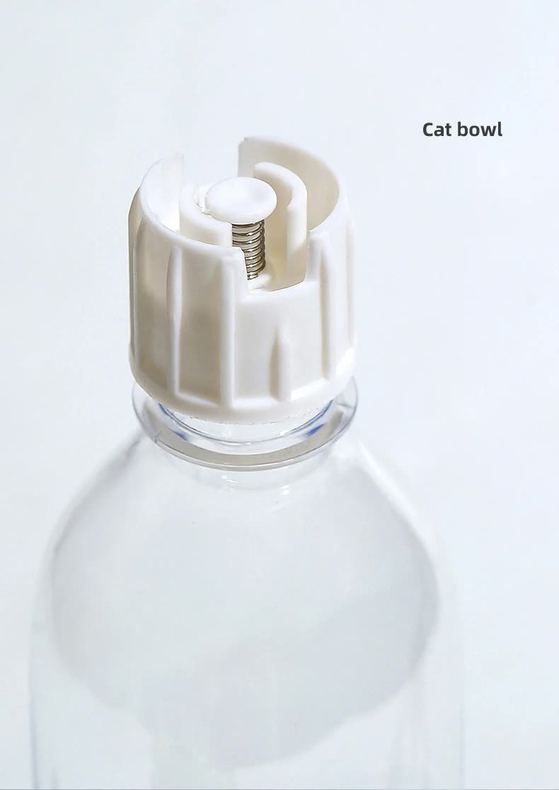 White And Yellow Pet Bowl Set with Automatic Gravity Water Dispenser - Stainless Steel & PP Feeder Station - Image 7