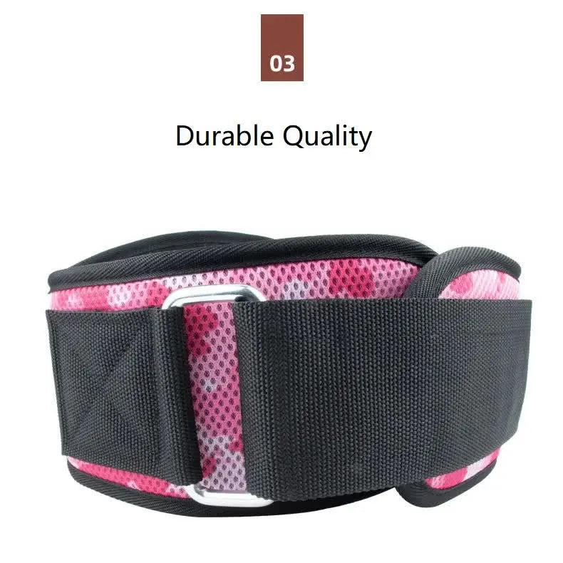 Size XS Pink Camouflage Camo Weightlifting Belt - EVA Nylon Gym Belt for Squats, Deadlifts & Lumbar Support - Image 9