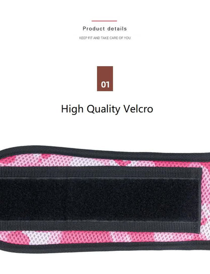 Size M Pink Camouflage Camo Weightlifting Belt - EVA Nylon Gym Belt for Squats, Deadlifts & Lumbar Support - Image 7