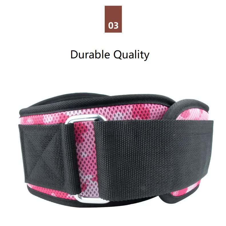 Size L Pink Camouflage Camo Weightlifting Belt - EVA Nylon Gym Belt for Squats, Deadlifts & Lumbar Support - Image 9