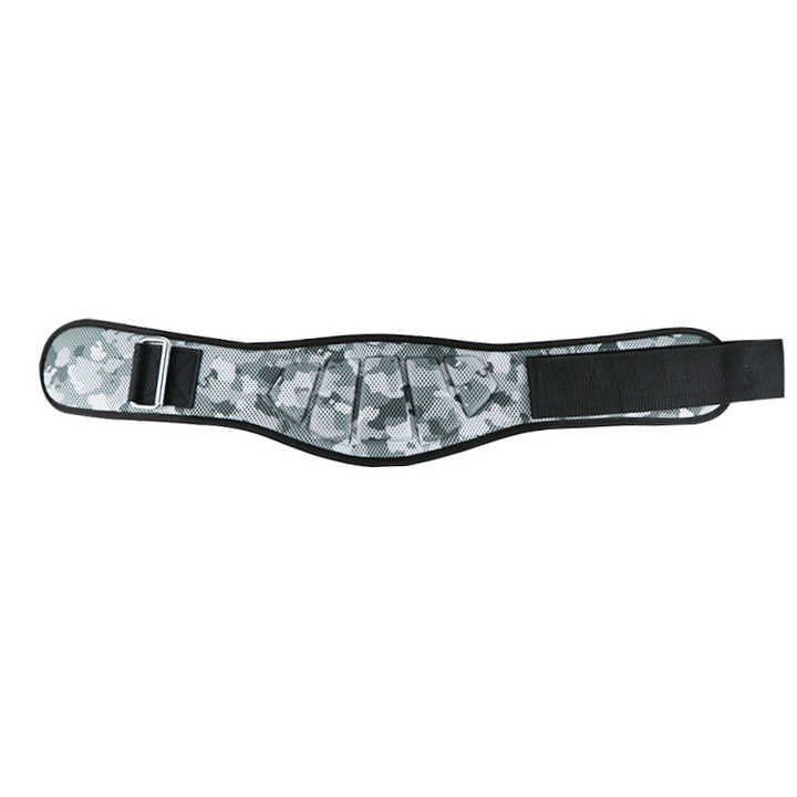 Size S Grey Camouflage Camo Weightlifting Belt - EVA Nylon Gym Belt for Squats, Deadlifts & Lumbar Support - Image 2