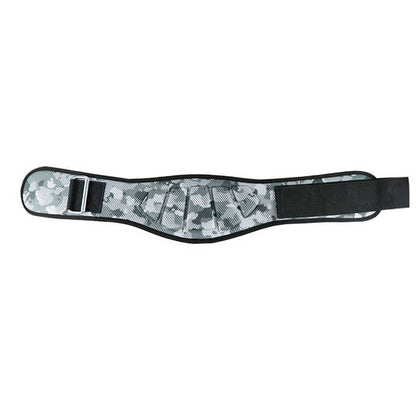 Size S Grey Camouflage Camo Weightlifting Belt - EVA Nylon Gym Belt for Squats, Deadlifts & Lumbar Support - Image 2