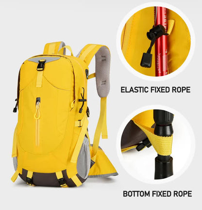 Black Lightweight 30L Hiking Backpack - Water-Resistant Outdoor Daypack for Trekking & Travel - Image 6