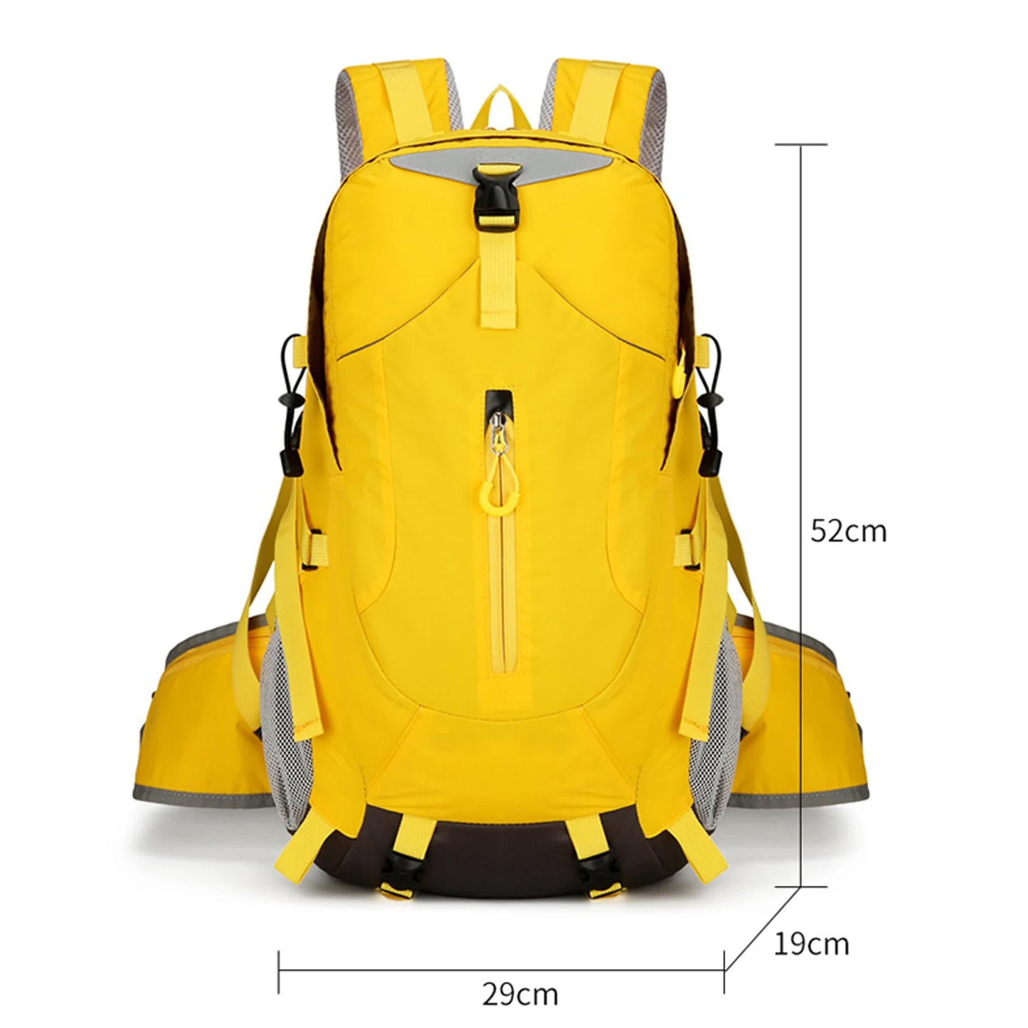 Yellow Lightweight 30L Hiking Backpack - Water-Resistant Outdoor Daypack for Trekking & Travel - Image 3