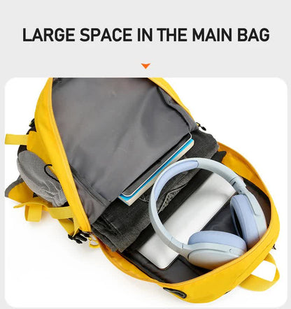 Yellow Lightweight 30L Hiking Backpack - Water-Resistant Outdoor Daypack for Trekking & Travel - Image 5