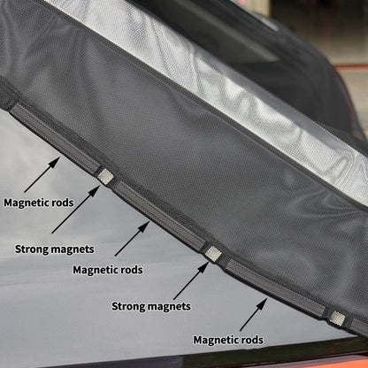 Size S Black Magnetic Car Window Sun Shade Screens & SUV Tailgate Mosquito Net Set - Breathable Bug Protection - Image 8