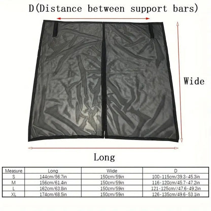 Size S Black Tailgate Mosquito Net Screen - Magnetic Bug Protection for Boot Opening - Image 4
