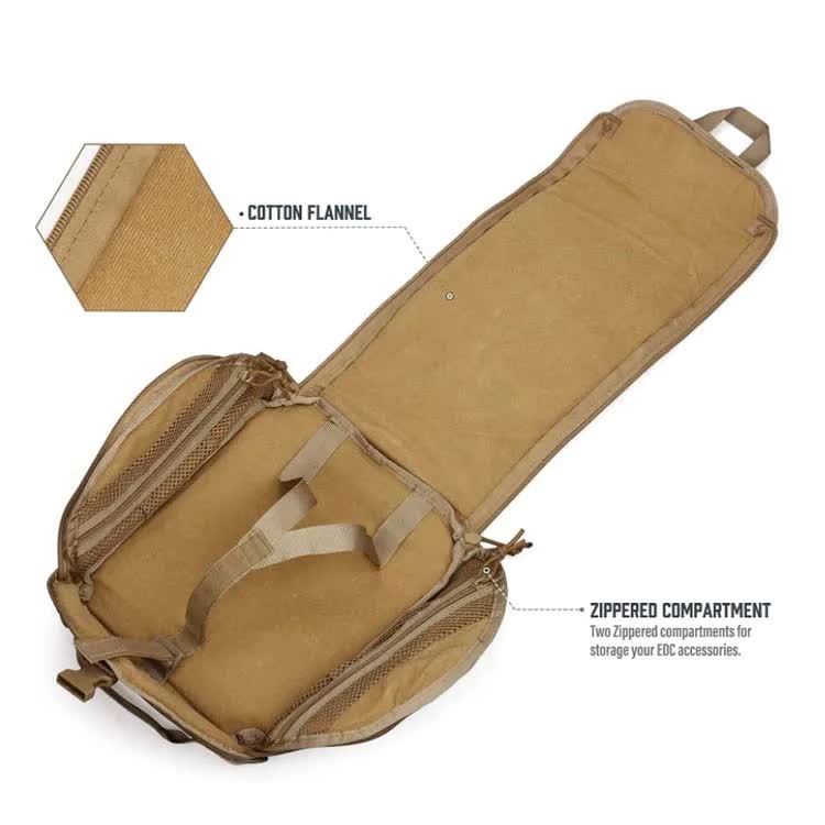 Khaki Tactical Helmet Bag & Utility Pouch - Padded MOLLE Gear Storage Carrier  - Image 8