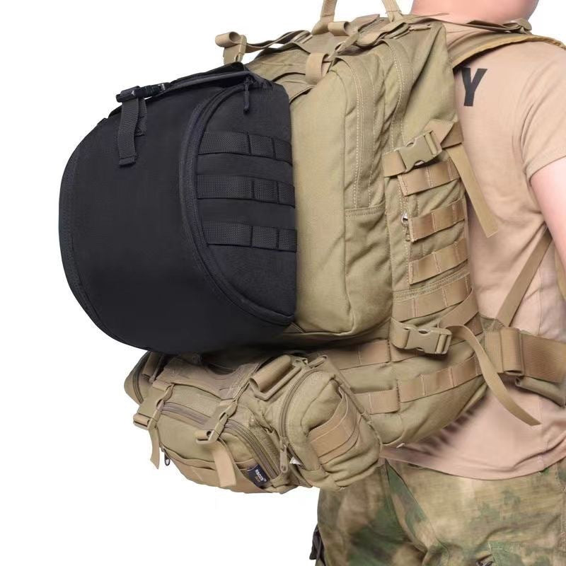 Green Tactical Helmet Bag & Utility Pouch - Padded MOLLE Gear Storage Carrier  - Image 3