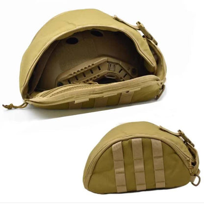 Grey Tactical Helmet Bag & Utility Pouch - Padded MOLLE Gear Storage Carrier  - Image 5