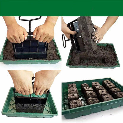 Black Manual Soil Blocker Tool - 5 x 5cm Block Maker for Seed Starting - Image 5