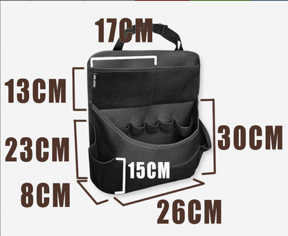 1 Pcs Black Premium Car Back Seat & Trunk Organizer - Multi-Pocket Hanging Storage Bag - Image 3