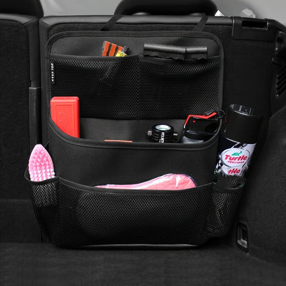 3 Pcs Black Premium Car Back Seat & Trunk Organizer - Multi-Pocket Hanging Storage Bag - Image 2