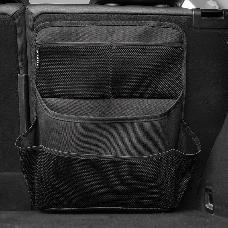 3 Pcs Black Premium Car Back Seat & Trunk Organizer - Multi-Pocket Hanging Storage Bag - Image 5