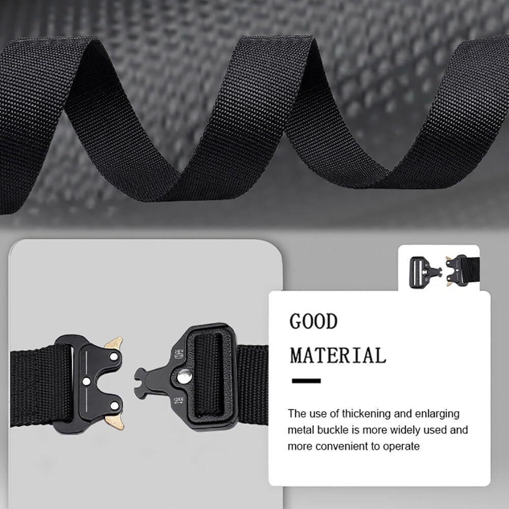 Khaki Adjustable Tactical Battle Belt Set - Padded MOLLE Outer & Nylon Inner Belt - Image 4