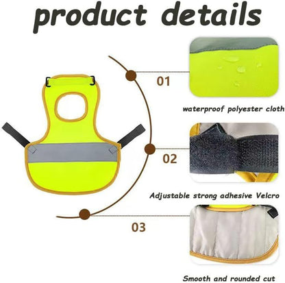 4 Pcs Black High Visibility Chicken & Duck Safety Vest - Reflective Poultry Jacket - Image 4