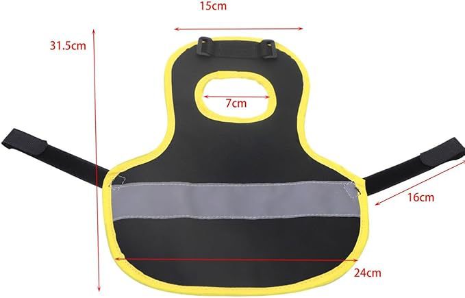 4 Pcs Black High Visibility Chicken & Duck Safety Vest - Reflective Poultry Jacket - Image 6