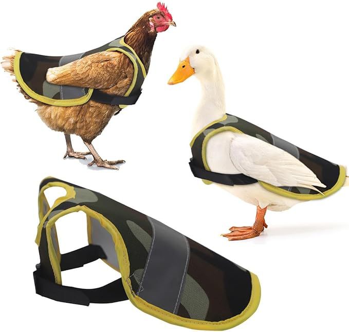 4 Pcs Black High Visibility Chicken & Duck Safety Vest - Reflective Poultry Jacket - Image 8