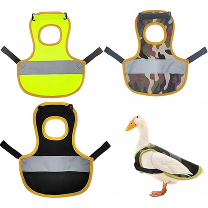 4 Pcs Fluorescent Green High Visibility Chicken & Duck Safety Vest - Reflective Poultry Jacket - Image 3
