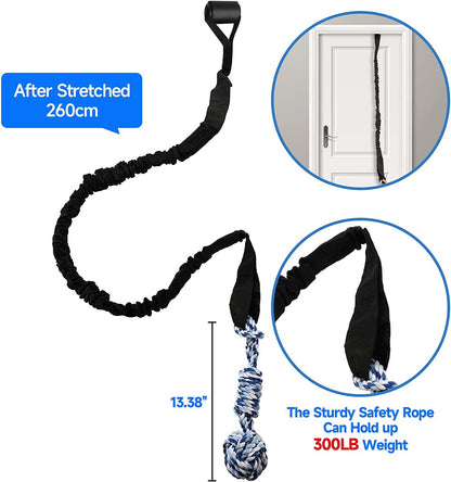 Black And Colored Cotton Balls Interactive Bungee Dog Tug Toy - Hanging Rope Ball for Solo Play & Exercise - Image 6