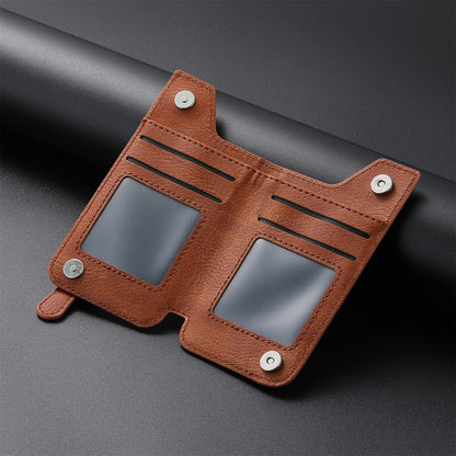 2 Pcs Green Multifunction Stick-On Phone Wallet - PU Leather Card Holder with Zipper & Flip Cover - Image 8